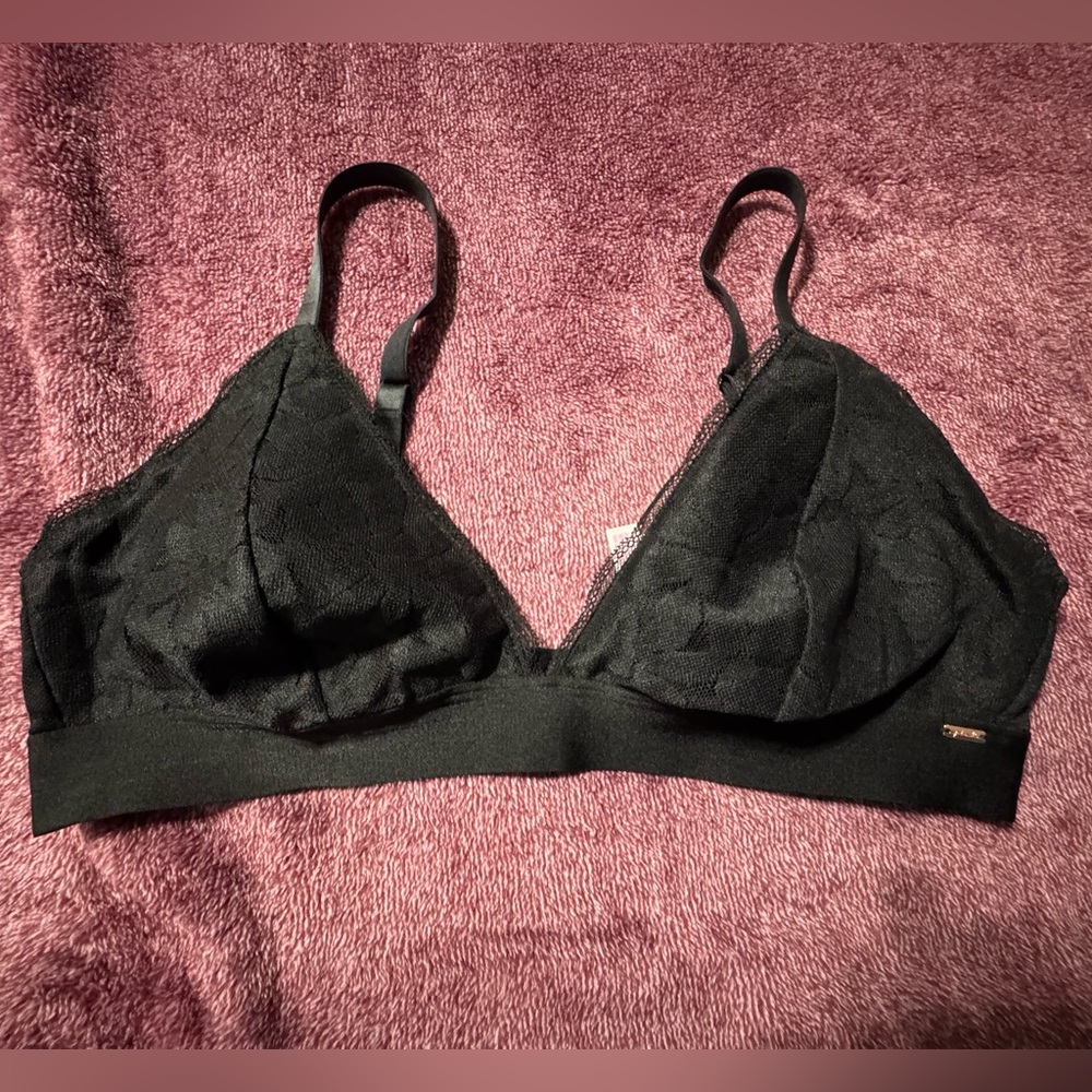 PINK Black Lace Bra